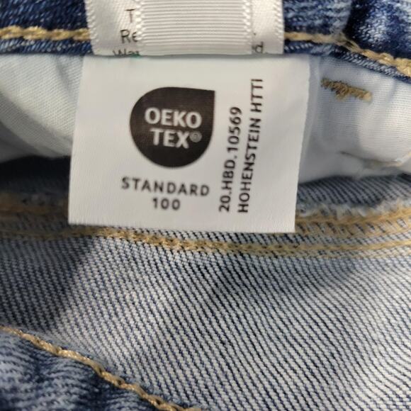 SO Jeans Womens 7/28W Blue High Rise Curvy 90s Bootcut Raw Hem Stretch Denim - Picture 14 of 16